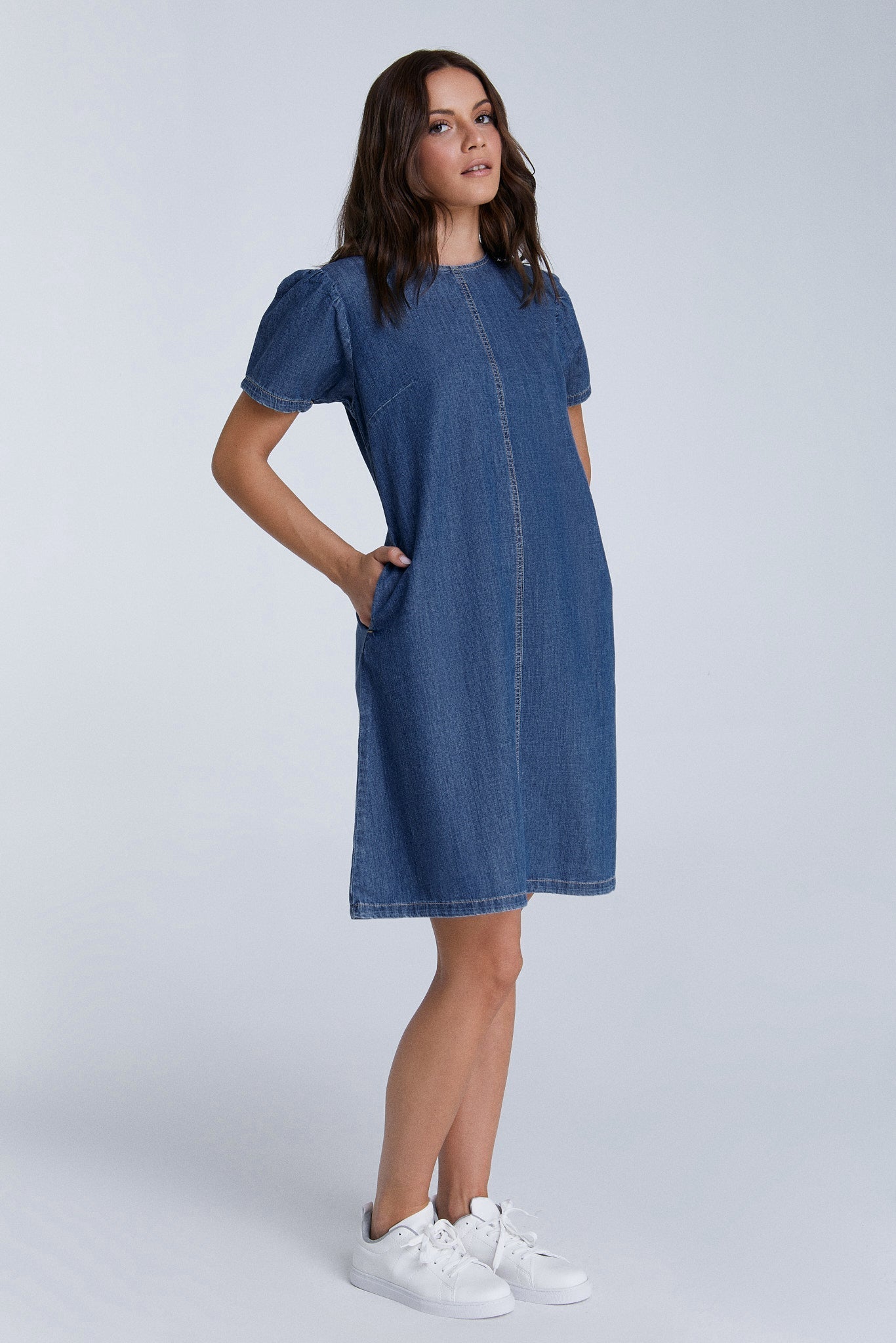 WA7022-311 | Damen Jeanskleid - Crystal Blue