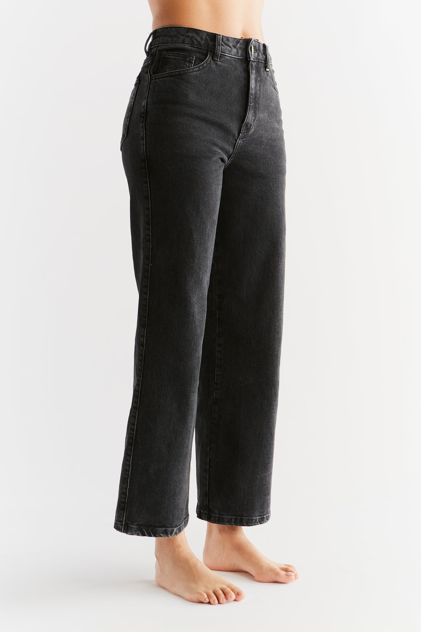 WE1010-145 | Damen Wide Leg Jean - Carbon Gray