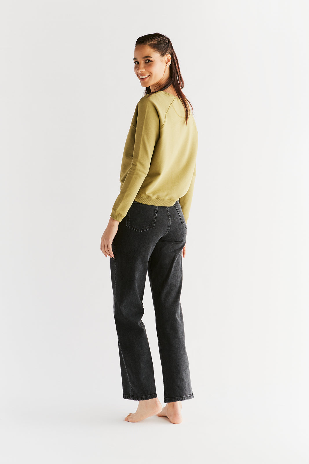 WE1010-145 | Damen Wide Leg Jean - Carbon Gray