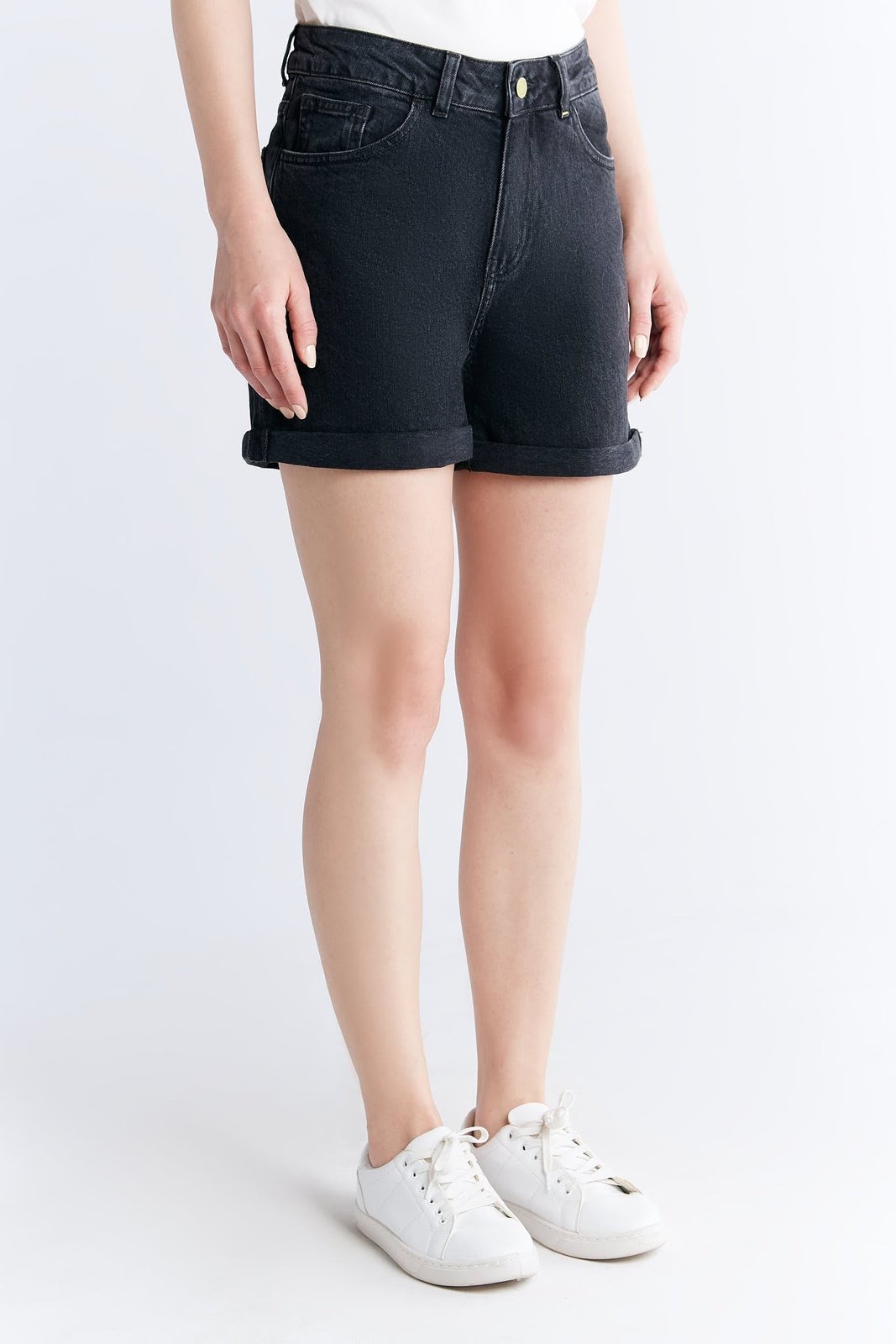 WN3010-145 Damen Mom Shorts, Carbon Gray