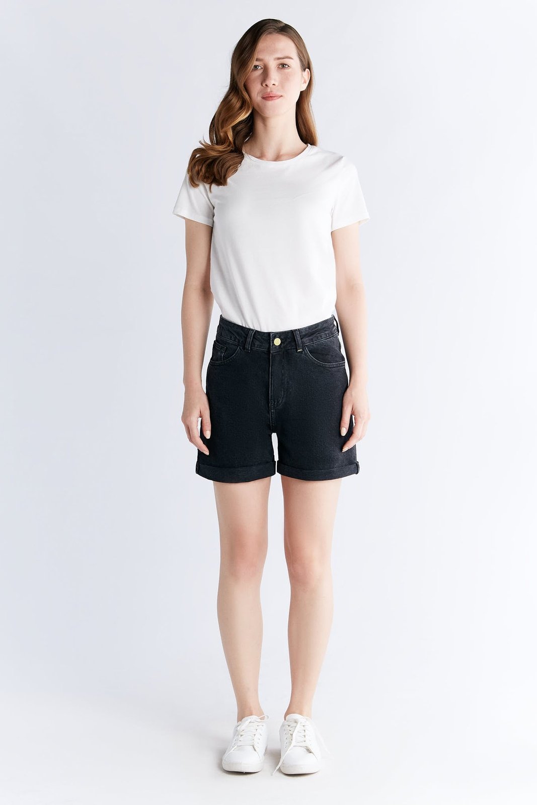 WN3010-145 Damen Mom Shorts, Carbon Gray