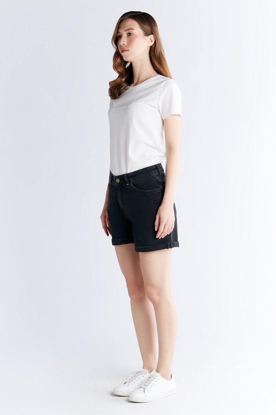 WN3010-145 Damen Mom Shorts, Carbon Gray
