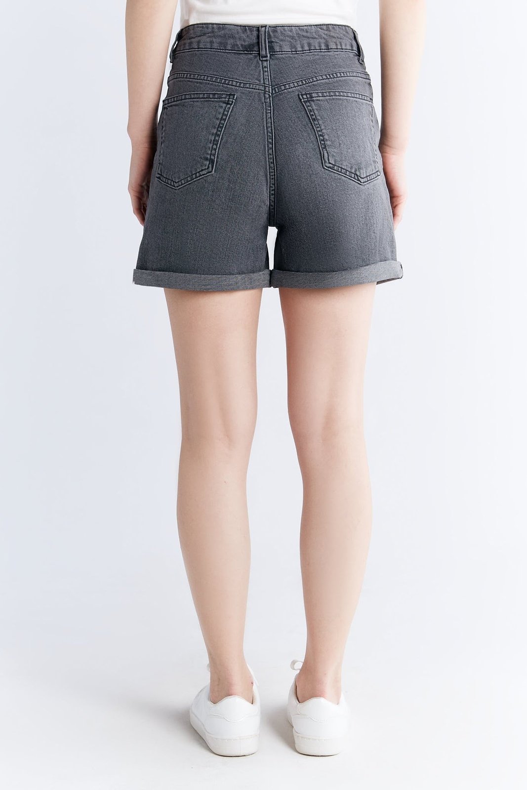 WN3010-163 Damen Mom Shorts, Iron Gray