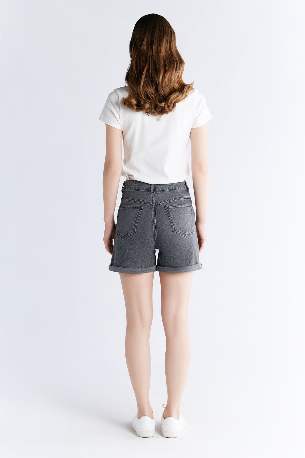 WN3010-163 Damen Mom Shorts, Iron Gray