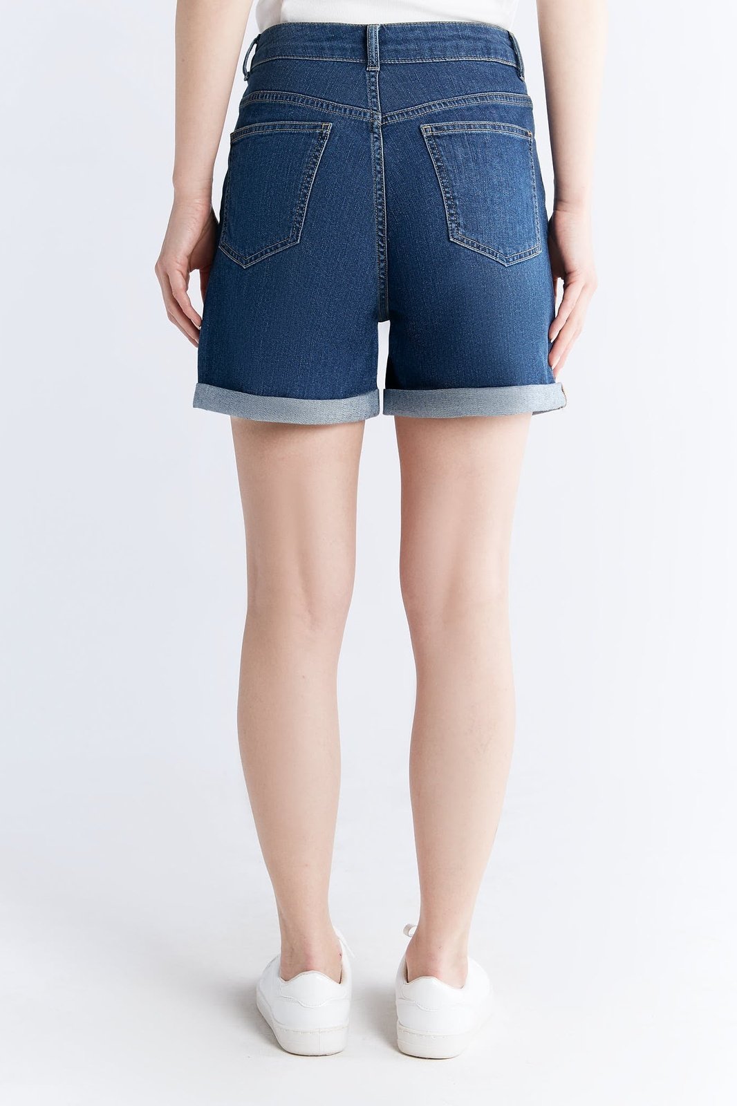 WN3020-231 Damen Mom Shorts, Lapis Blue