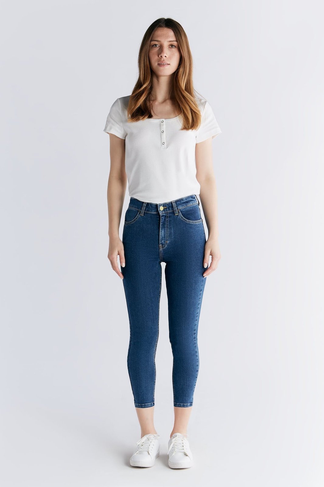 WS1014-231 Damen Short Leg Skinny Fit, Lapis Blue