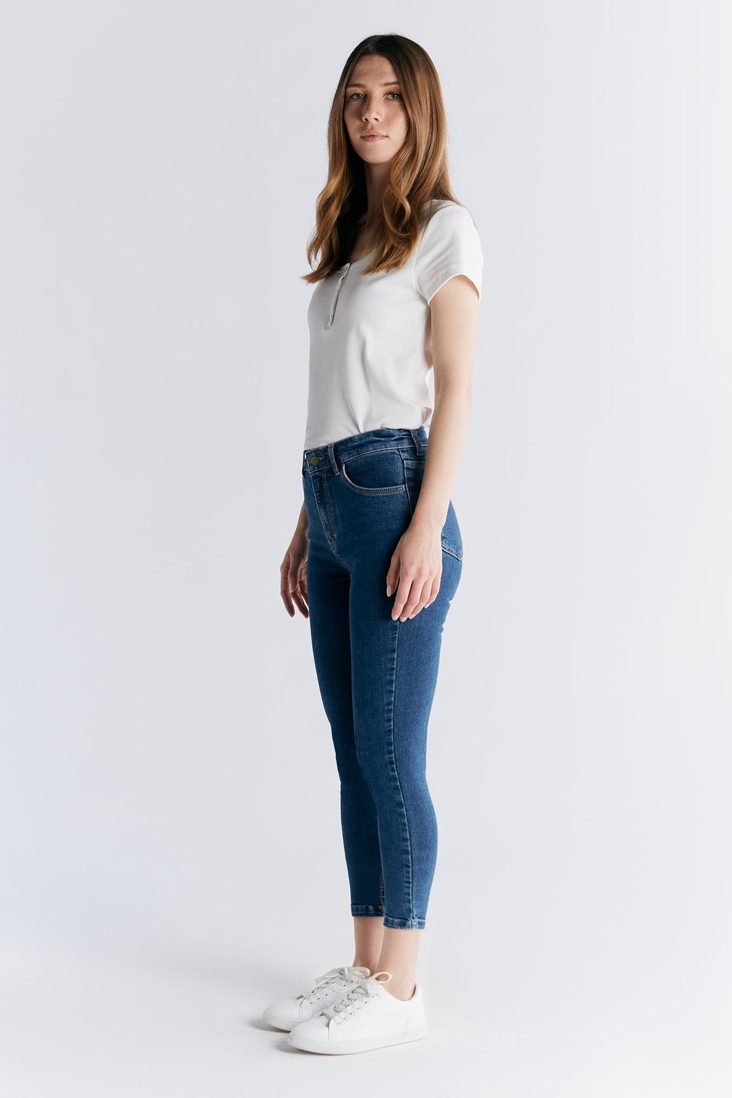 WS1014-231 Damen Short Leg Skinny Fit, Lapis Blue