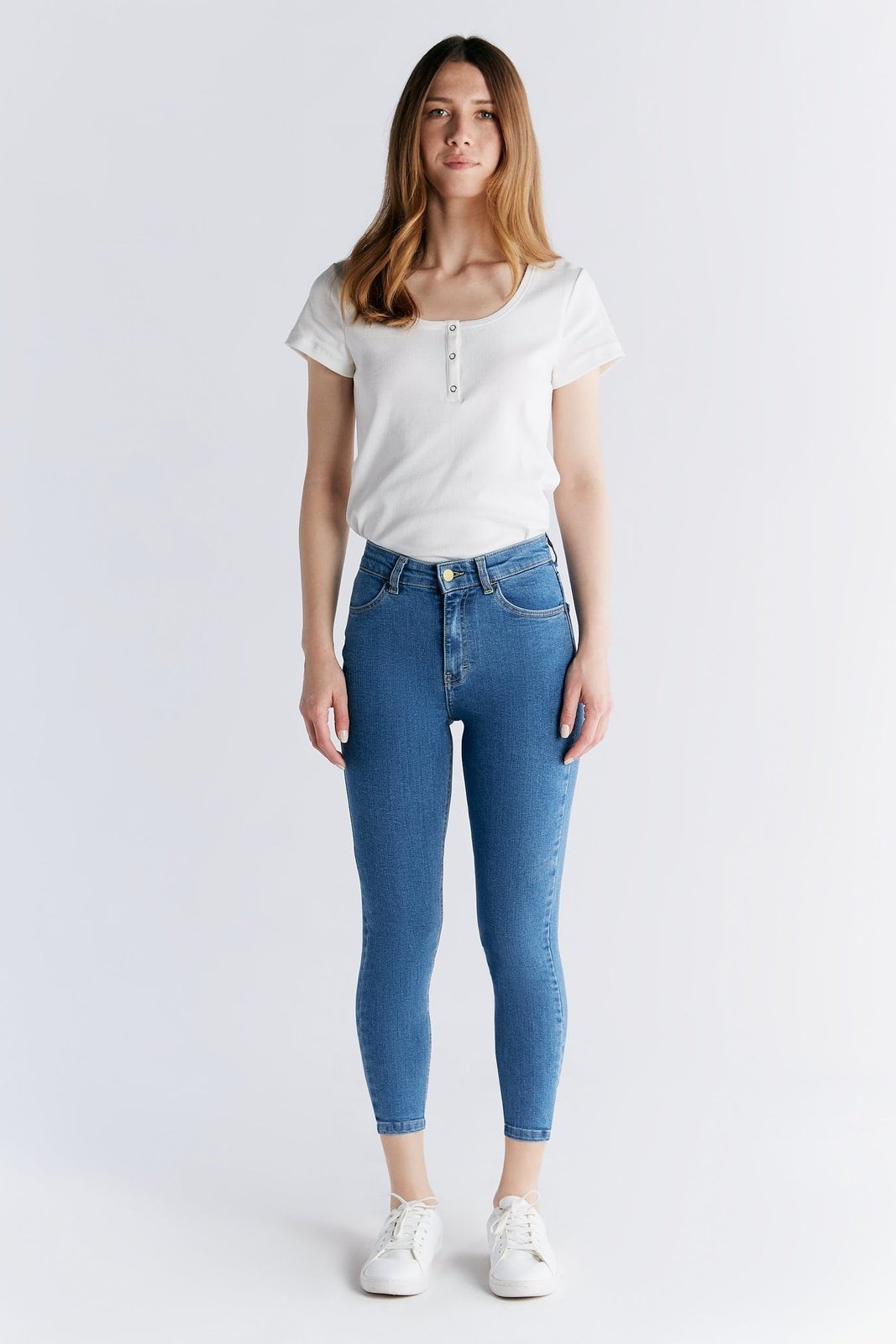 WS1014-325 Damen Short Leg Skinny Fit, Day Sky Blue