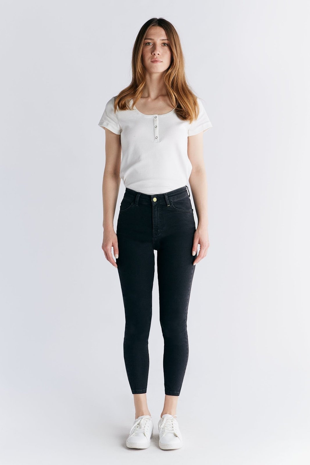 WS1015-145 Damen Short Leg Skinny Fit, Carbon Gray