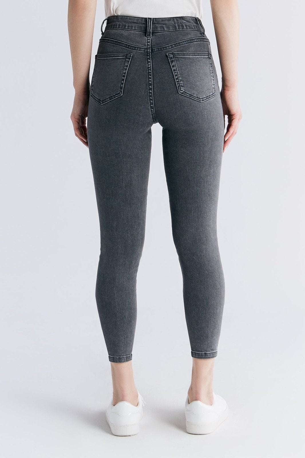 WS1015-163 Damen Short Leg Skinny Fit, Iron Gray