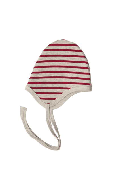 2852BR | Wendemütze - Ziegelrot-Beige-Melange