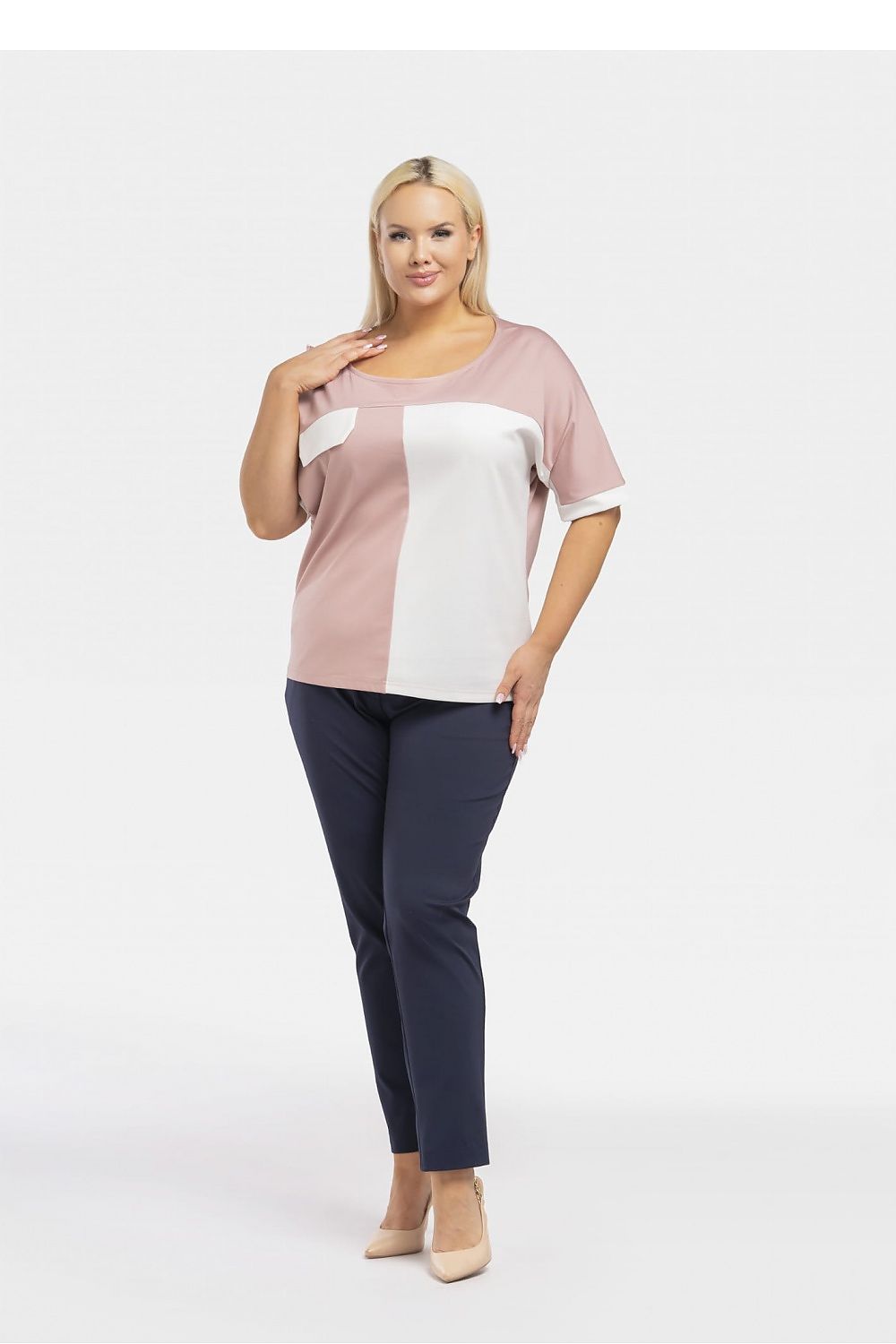 Plus size blouse model 193906 Karko