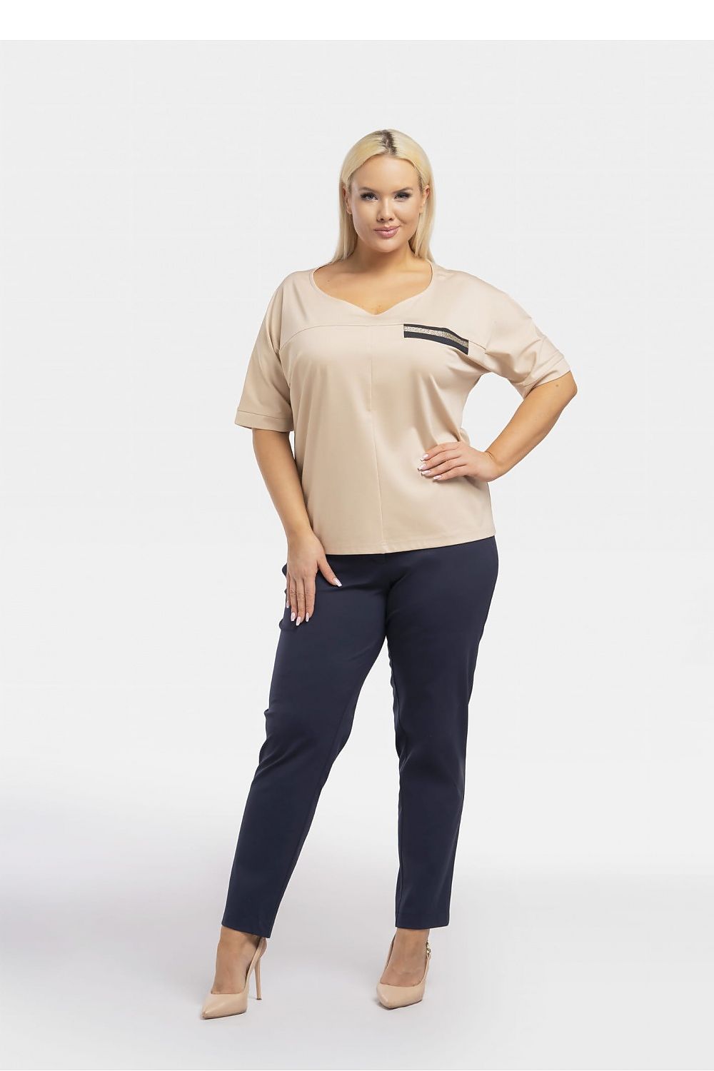 Plus size blouse model 193909 Karko