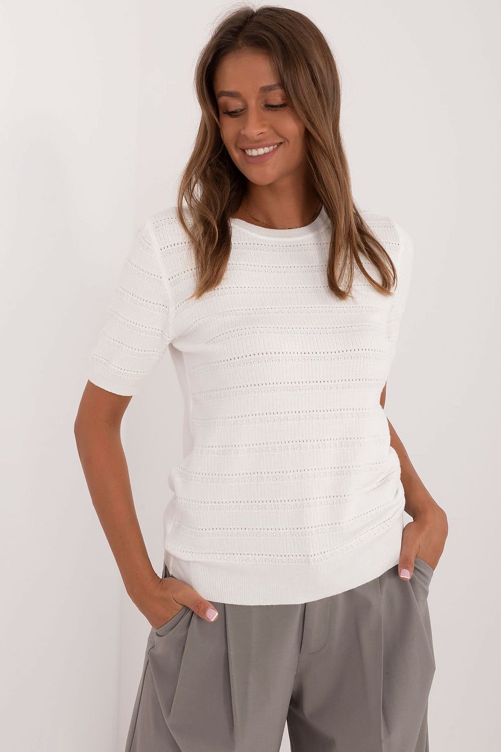  Short sleeve sweater model 200410 Factory Price 