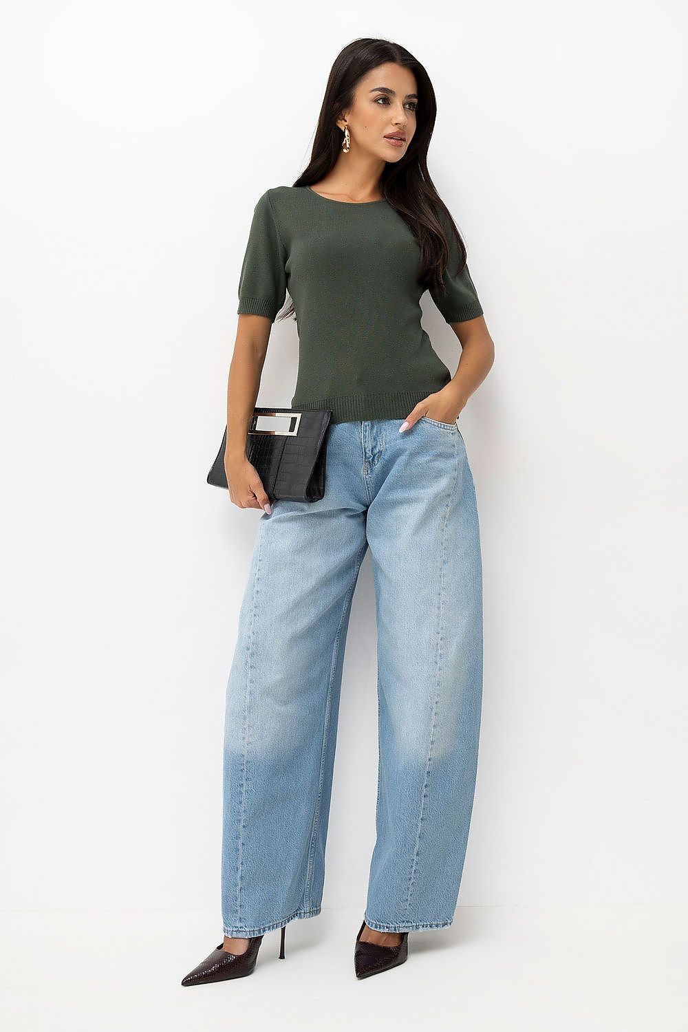  Short sleeve sweater model 232581 Factory Price 
