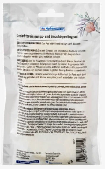 FACIAL CLEANSING & PEELING PAD WITH OLIVE OIL 2 pcs