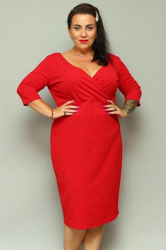 Plus size dress model 173062 Karko