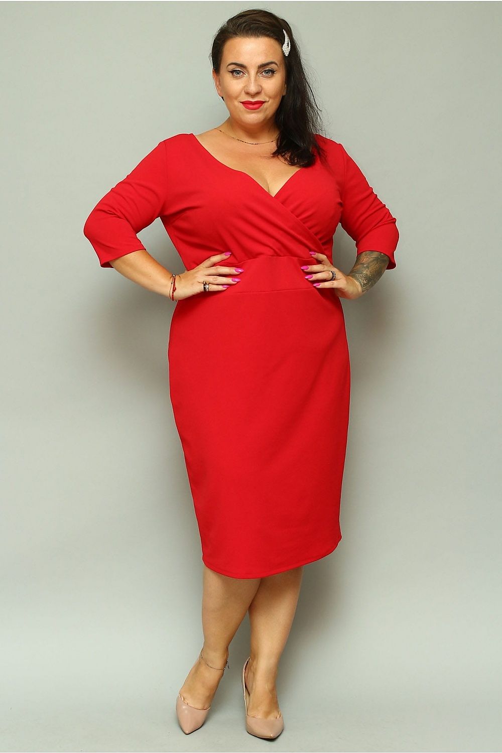Plus size dress model 173062 Karko
