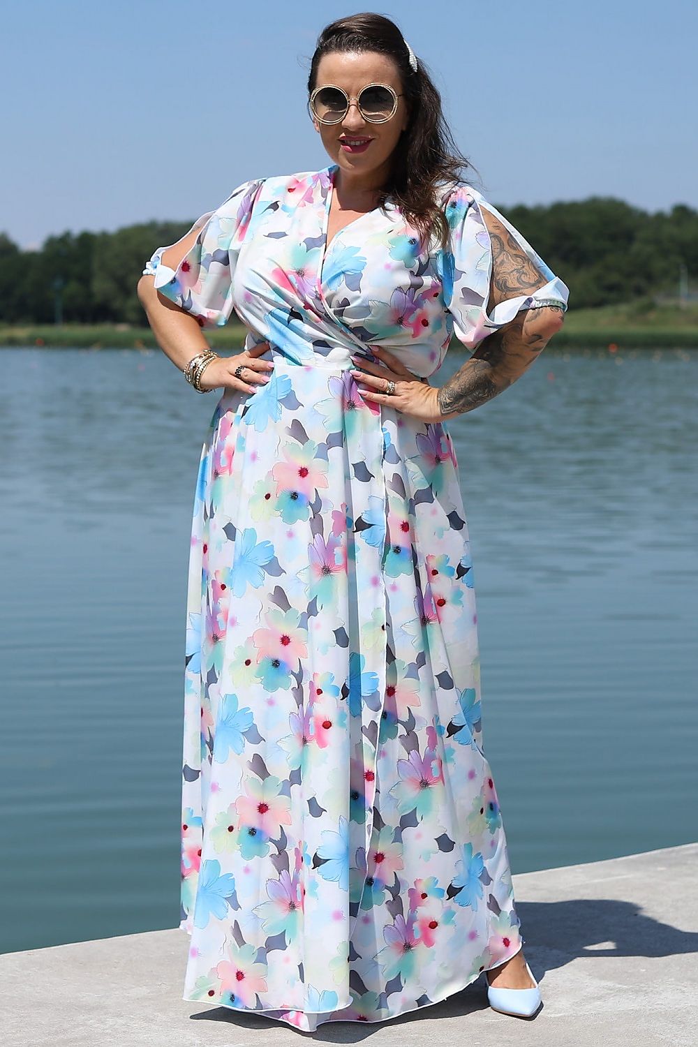Plus size dress model 182183 Karko