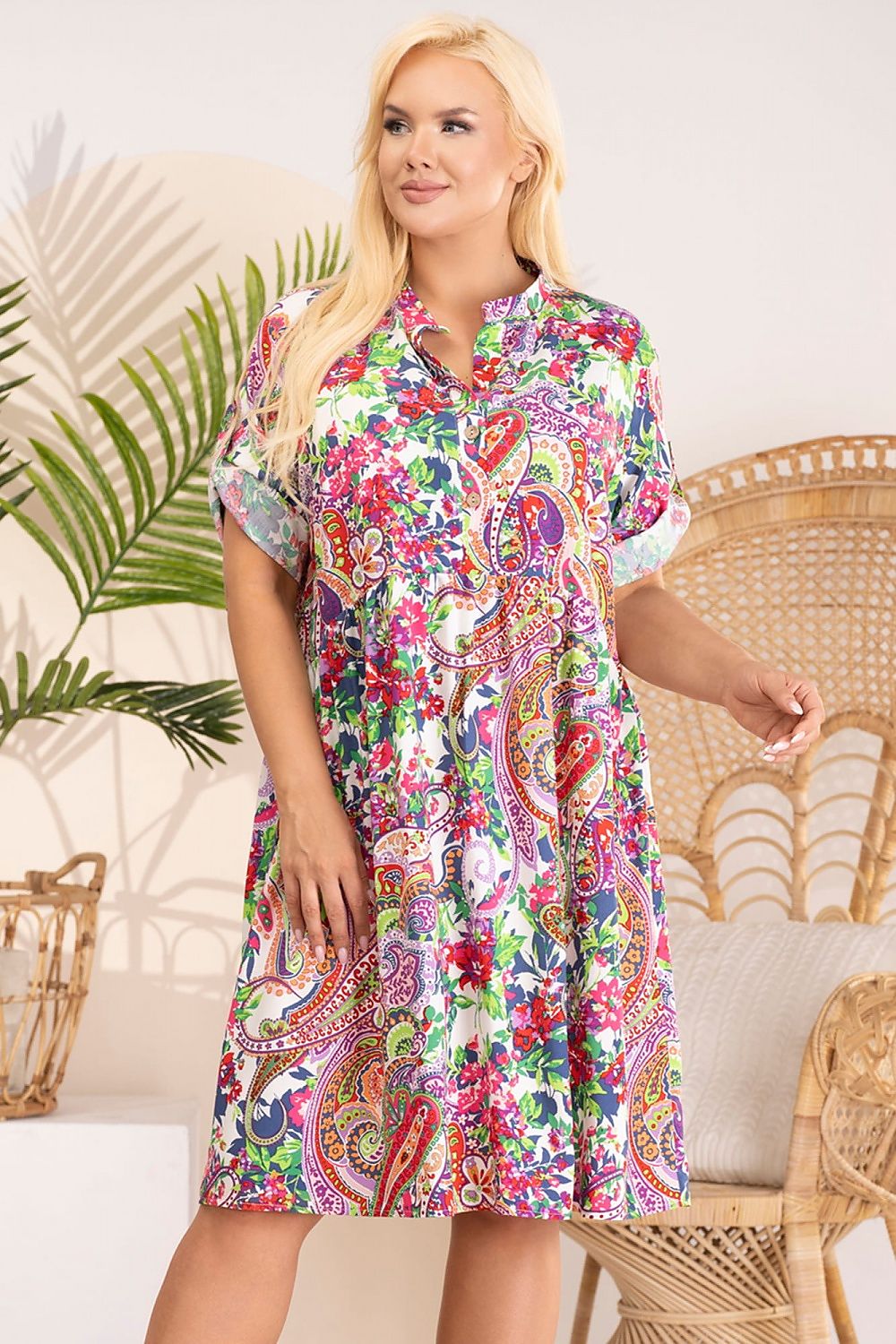 Plus size dress model 182205 Karko