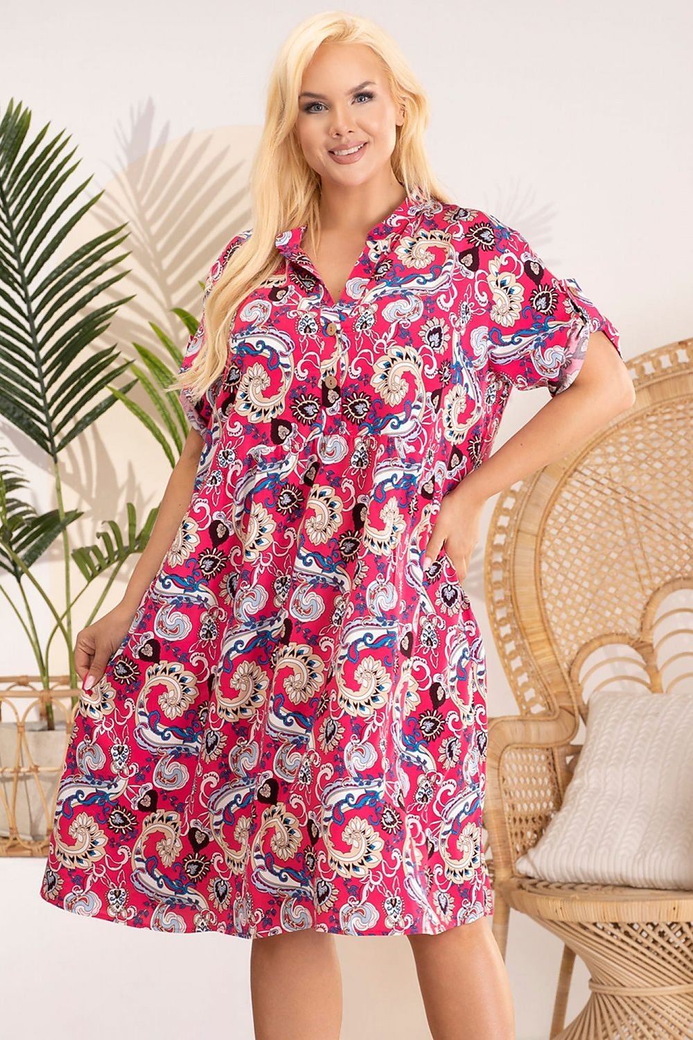 Plus size dress model 182206 Karko