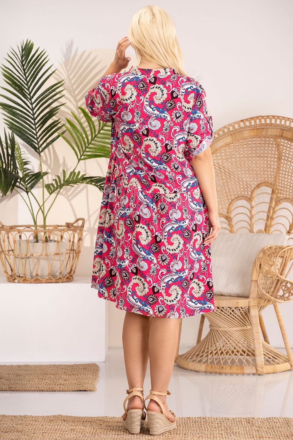 Plus size dress model 182206 Karko