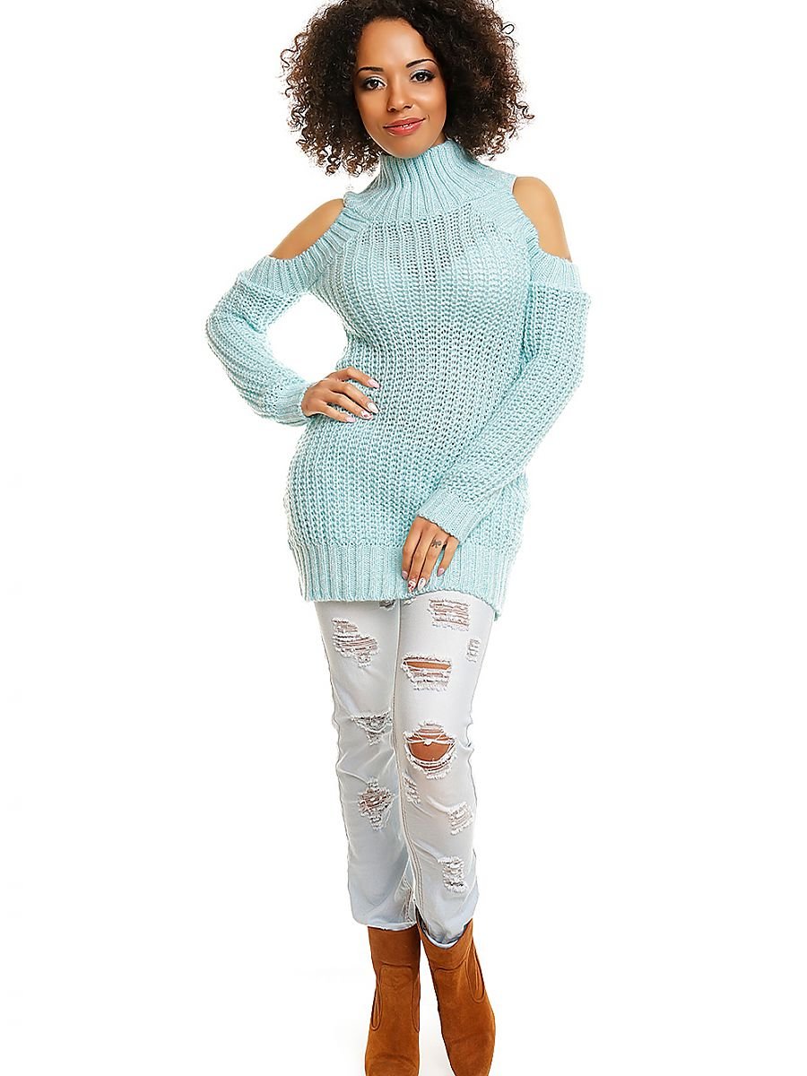 Hard-knitted jumper model 84344 PeeKaBoo