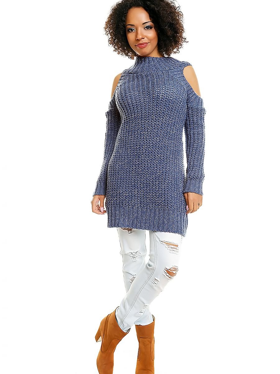 Hard-knitted jumper model 84345 PeeKaBoo