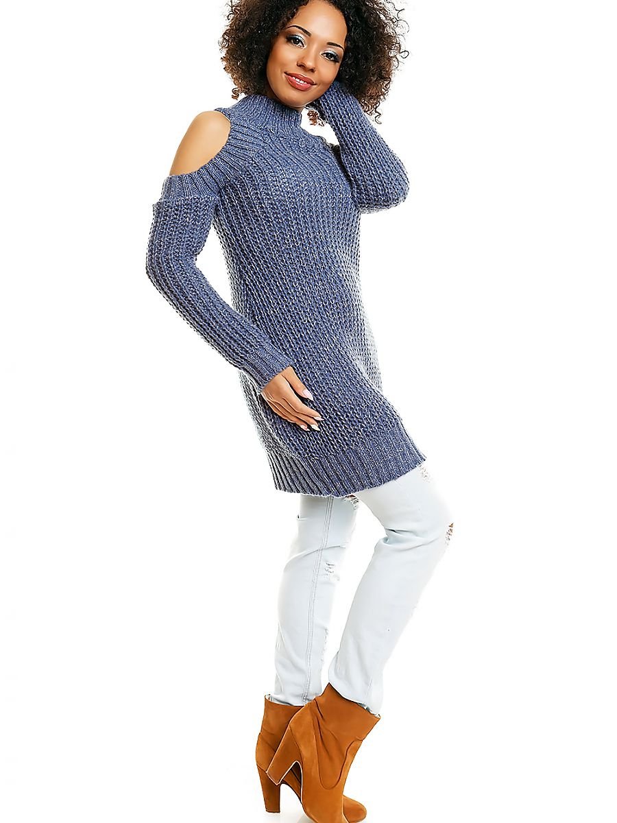 Hard-knitted jumper model 84345 PeeKaBoo