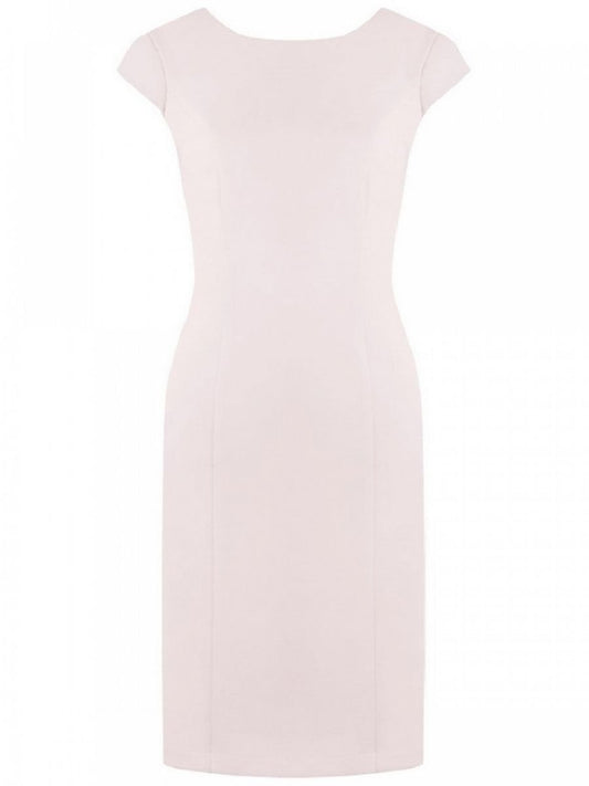 Elegant Jersa cocktail dress 108522 in soft pink with a fitted silhouette and cap sleeves